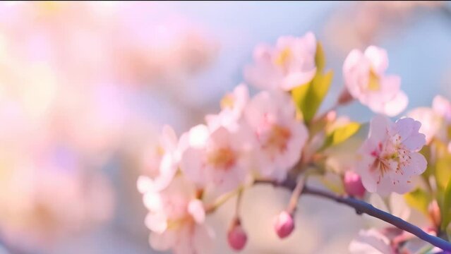 spring blossom background  beautiful nature scene