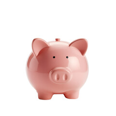 Pink Piggy: A Bank for Money and Coins Saving, Isolated on Transparent Background, PNG