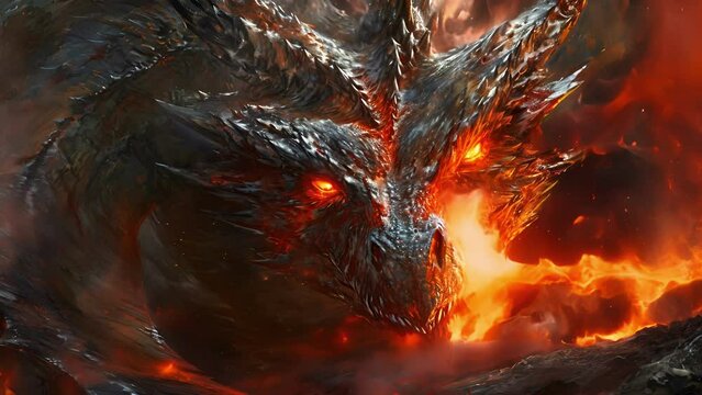 The mighty creatures piercing eyes never left its precious charge, ready to strike at any intruder who dared to try and steal from its hoard. Fantasy animation
