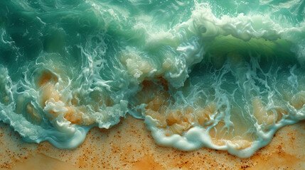 Sand with shades of the azure sea texture with blue and green shades that create associations with the azure s