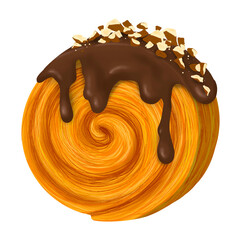 Cromboloni Illustration, croissant Illustration 