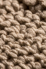 close up of a knitted cotton fabric