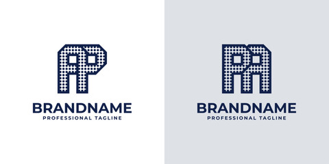 Letters AP and PA Dot Monogram Logo, Suitable for business with AP or PA initials