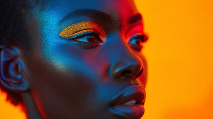 Two color skin skin with various shades and color effects, creating interesting contrast and dynami