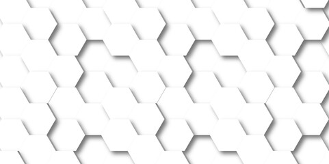 Background of with hexagons Abstract hexagon polygonal pattern background vector. seamless bright white abstract honeycomb texture geometric mosaic and cube pattern.	
