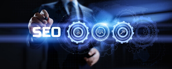 SEO Search engine optimisation digital internet marketing concept.