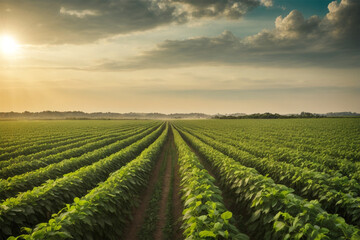 Fototapeta na wymiar organic food plantation in daylight