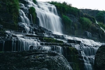 Fototapeta na wymiar Pongour Waterfall in Dalat Vietnam