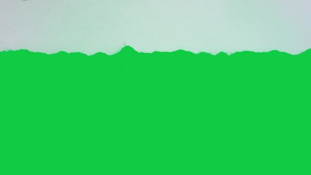 Green Screen torn paper slide up transition