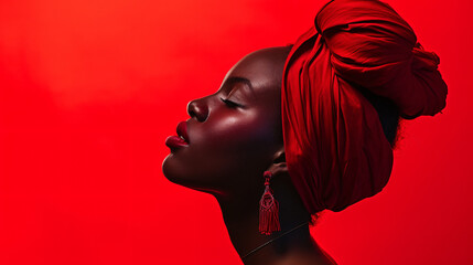 A bold red background with a glossy finish creating an impression of power and passion. - obrazy, fototapety, plakaty