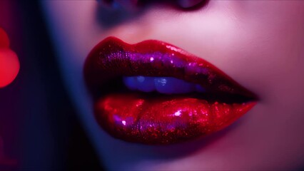 Closeup of a liquid lipstick in a bold and vampy shade, inspired by the dark and mysterious vampires in Twilight.