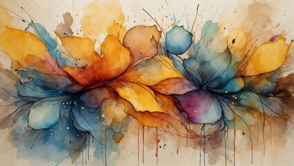 Hand painted abstract watercolor background 