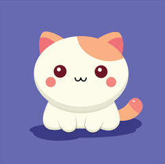 Cute-cat-shy-cartoon-vector-icon-illustration-animal-nature-icon-concept-isolated-premium-flat