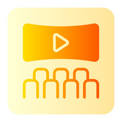 cinema gradient icon