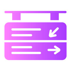 Fototapeta premium direction gradient icon