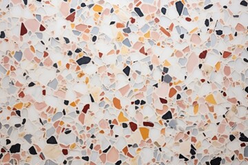 terrazzo texture, top view. natural mosaic floor, building material, background. - obrazy, fototapety, plakaty