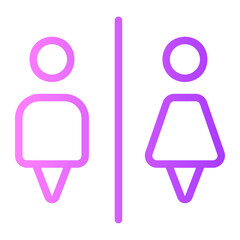 restroom gradient icon