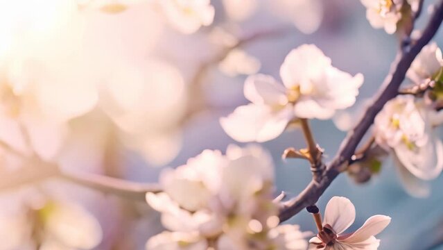 spring blossom background  beautiful nature scene
