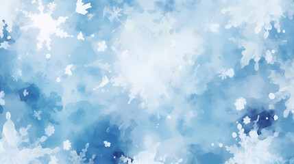Beautiful winter Christmas glowing background with falling snowflakes, winter background