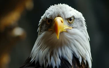 Foto op Plexiglas Shot of an eagle stoic gaze epitomizing the spirit of the untamed wilderness © sitifatimah
