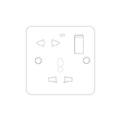 electrical switch on white background