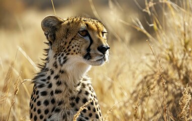 Obraz premium Cheetah with a watchful gaze