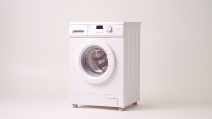 A Hassle-Free Laundry Day, Isolated Efficient Modern Washing Machine, Generative AI