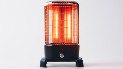 Efficient and Effective Heating, Electric Halogen Light Heater on White Background, Generative AI