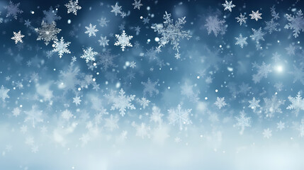 Fototapeta premium Snowflake background, snowflake border, winter holiday background, soft colors and dreamy atmosphere