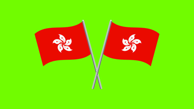 Flag Of Hong Kong, Hong Kong flag, National flag of Hong Kong. table flag of Hong Kong.