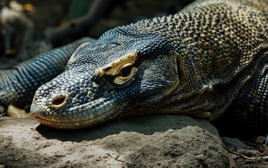  Shot of a Komodo dragon at rest