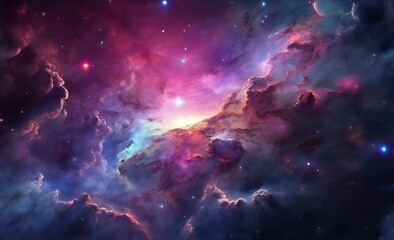 Beautiful colorful galaxy clouds nebula