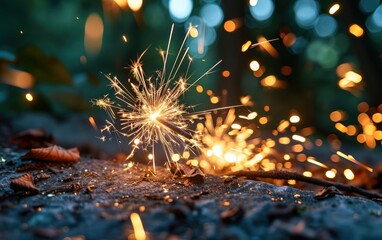 shot of a Fireworks and Sparklers