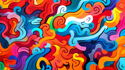 Fototapeta na wymiar Cute graffiti art abstract background poster web page PPT, art background