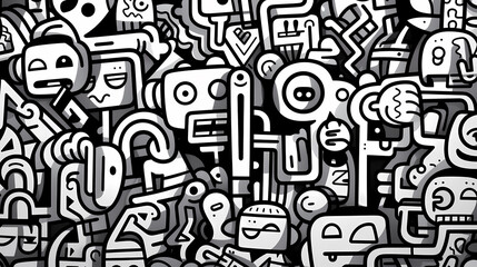 Cute graffiti art abstract background poster web page PPT, art background