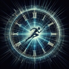 Deadline Dystopia: Captivating Clock Illustration - Time is Running Out, Seize the Moment Before it Fades Away