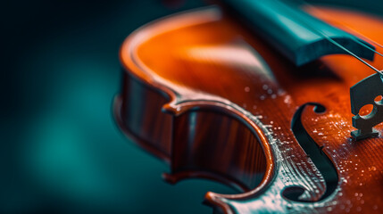 Obraz premium Close up of a classical violin body on isolated background