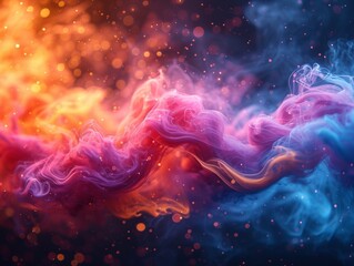 Abstract colored smoke, colorful texture background. Explosion of colored powder. Background for wallpaper, poster, banner.