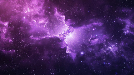 A deep purple backdrop with a galaxy-like effect stars and nebula patterns inspiring awe and...