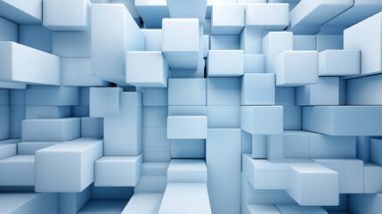 Beautiful futuristic geometric background for presentation. Textured wall in blue and white tones.