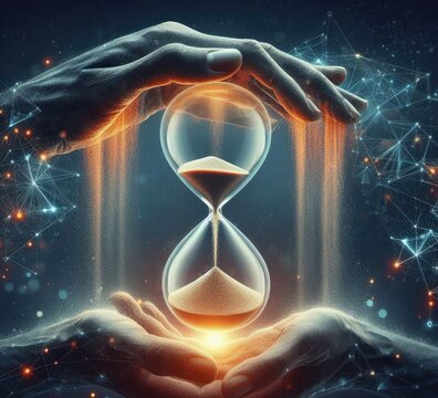 Deadline Dystopia: Captivating Clock Illustration - Time is Running Out, Seize the Moment Before it Fades Away