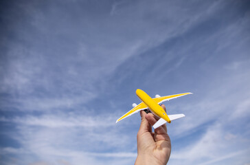 Airplane in hand