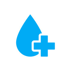 Water drop with plus icon
