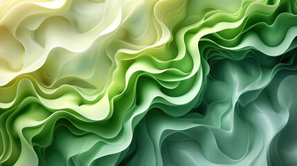 Abstract background green waves, colored shiny background