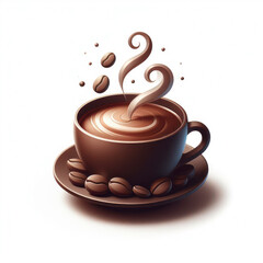 Obraz premium Coffee cup isolated on a white background. ai generative