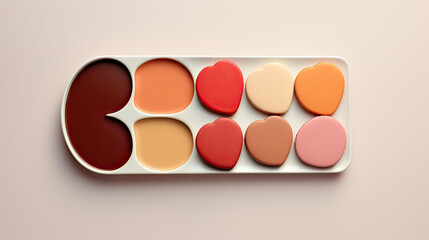 Minimalist Love Palette Flavorful Simplicity Background Ai Generative