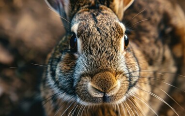 Close up photo of a rabbits twitching nose