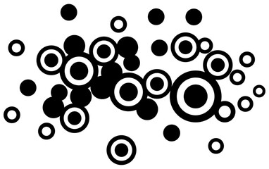 Background with circles colored black and white vector