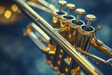 Detailed view of trumpet valves with a soft bokeh background Jazz Revival