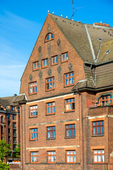 Hkistorisches Backsteingebäude am Fischmarkt in Hamburg-Altona